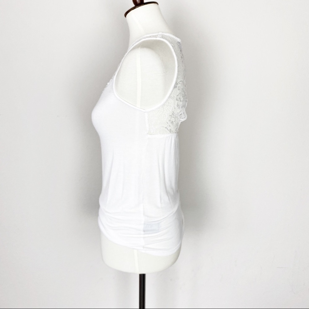 White Lace Tank Top White Size M New - Picture 5 of 6